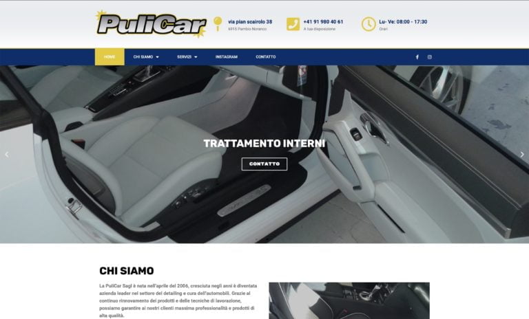 Sito Web di Pulicar a Pambio Noranco
