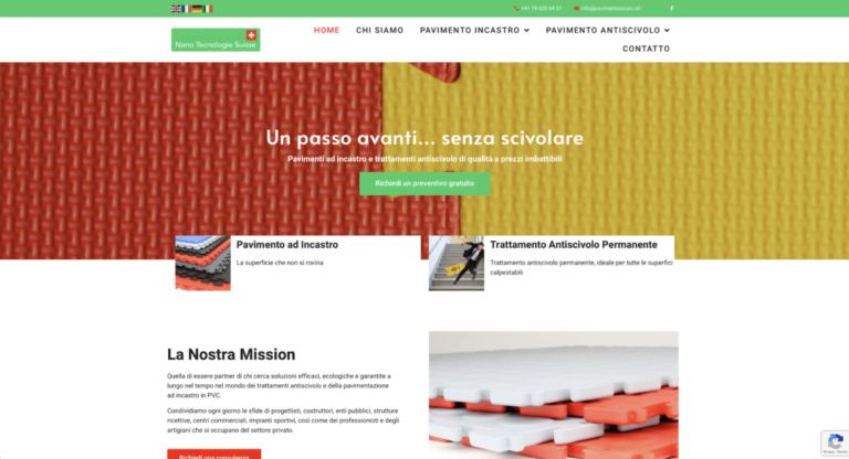 Sito Web Nanotecnologie Pavimento Sicuro