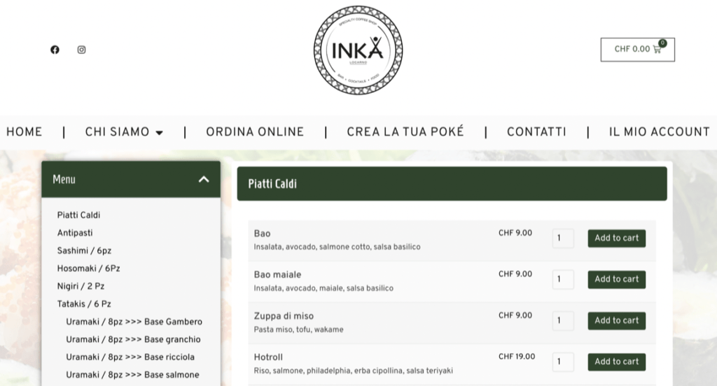 Intégration du service de livraison de repas « Inka Bistrot »