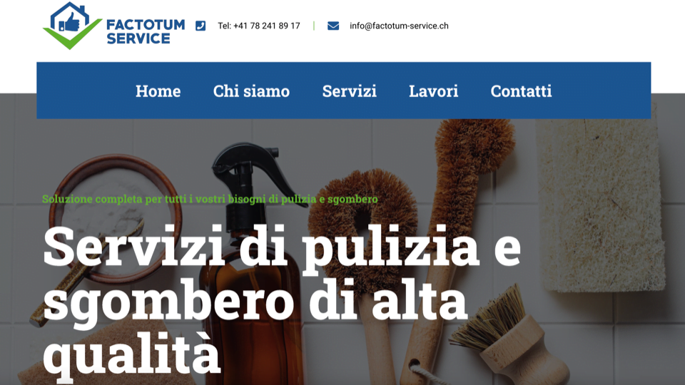web design per imprese di pulizia