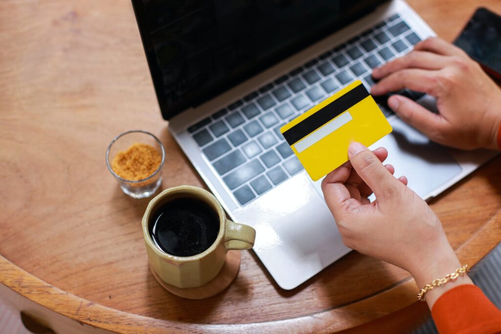 Credit card for online shop