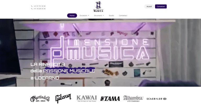 dimensione musica Webseite