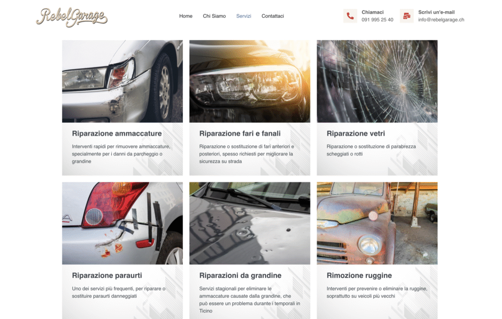 Rebelgarage Webseite