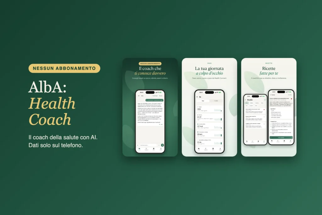 App AlbA Health Coach: il coach della salute con AI, senza abbonamento