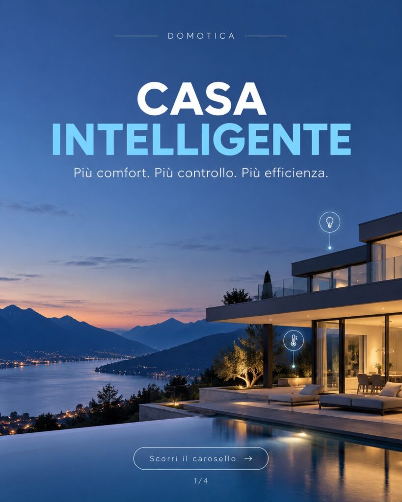 Post Instagram DELO sulla domotica e la casa intelligente