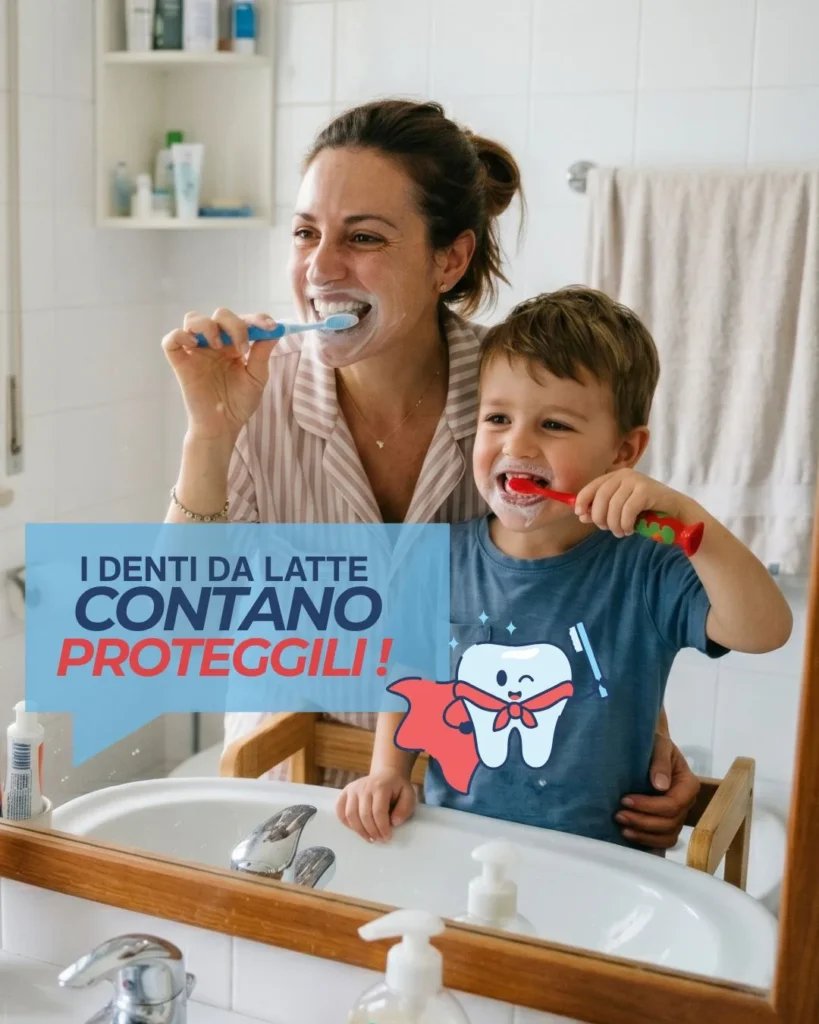 Post Instagram: denti da latte e prima visita dal pedodontista