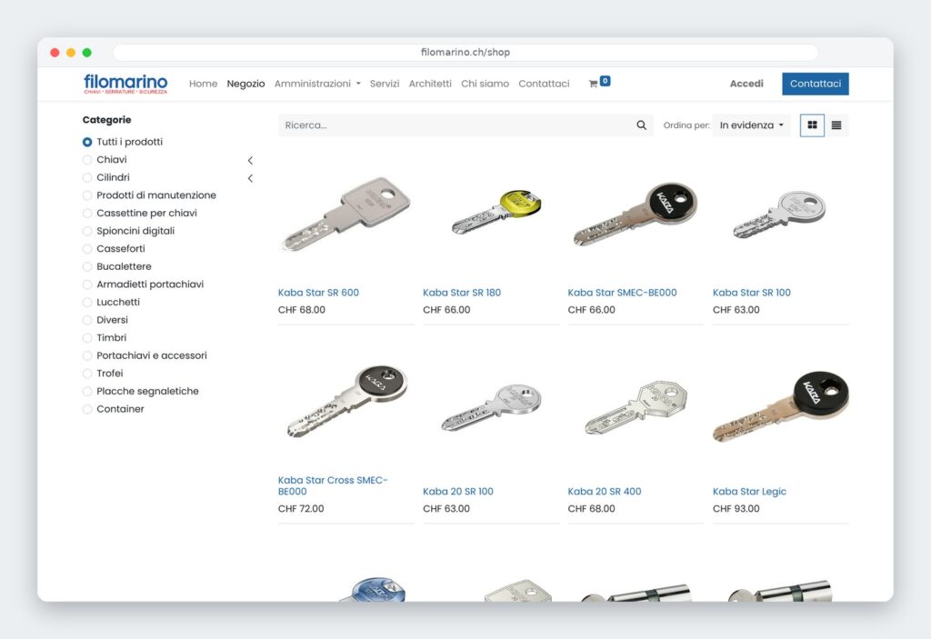 Lo shop online di Filomarino integrato nel gestionale Odoo
