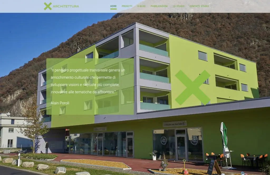 Que fait un Web Designer à Locarno sinon publier le nouveau site X-ARCHITETTURA !