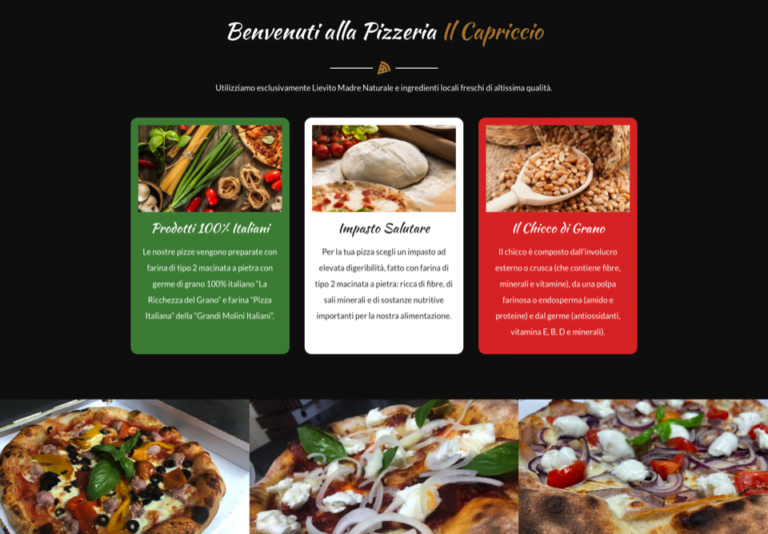 web design,siti web,sito web per pizzeria