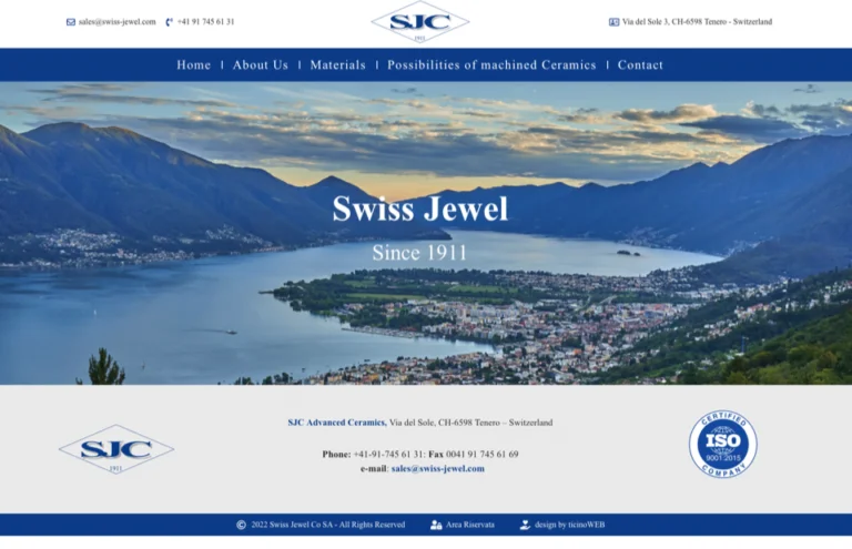 swiss jewel sito web aziendale