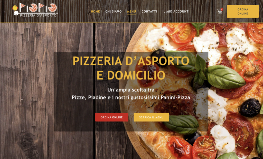 food delivery web design
