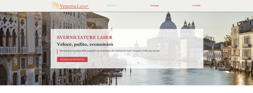 web design per venezia laser