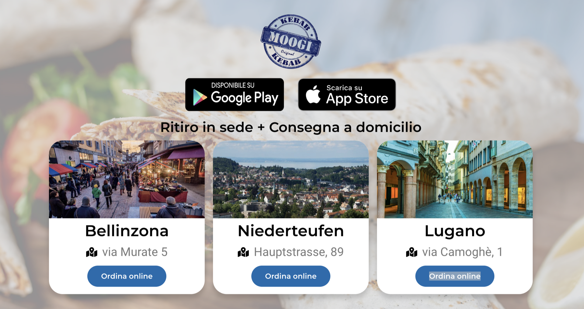 web design sito take away