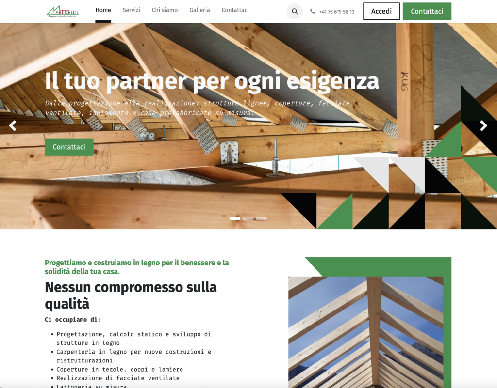 web design con software aziendale odoo integrato