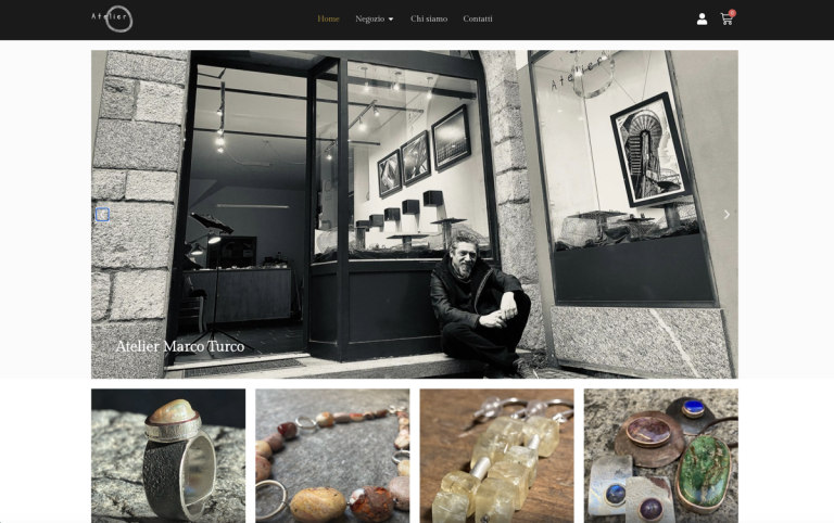web design sito web per atelier di gioielleria