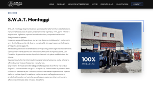 Pagina web S.W.A.T. Montaggi realizzato da ticinoWEB