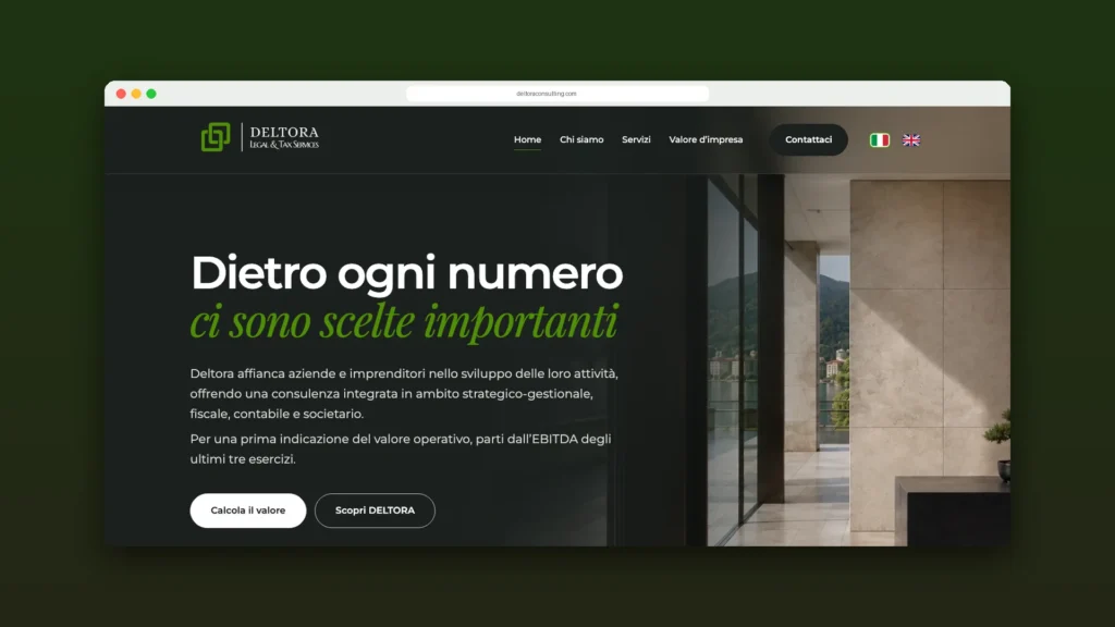 web design sito per studio di consulenza – Deltora Consulting